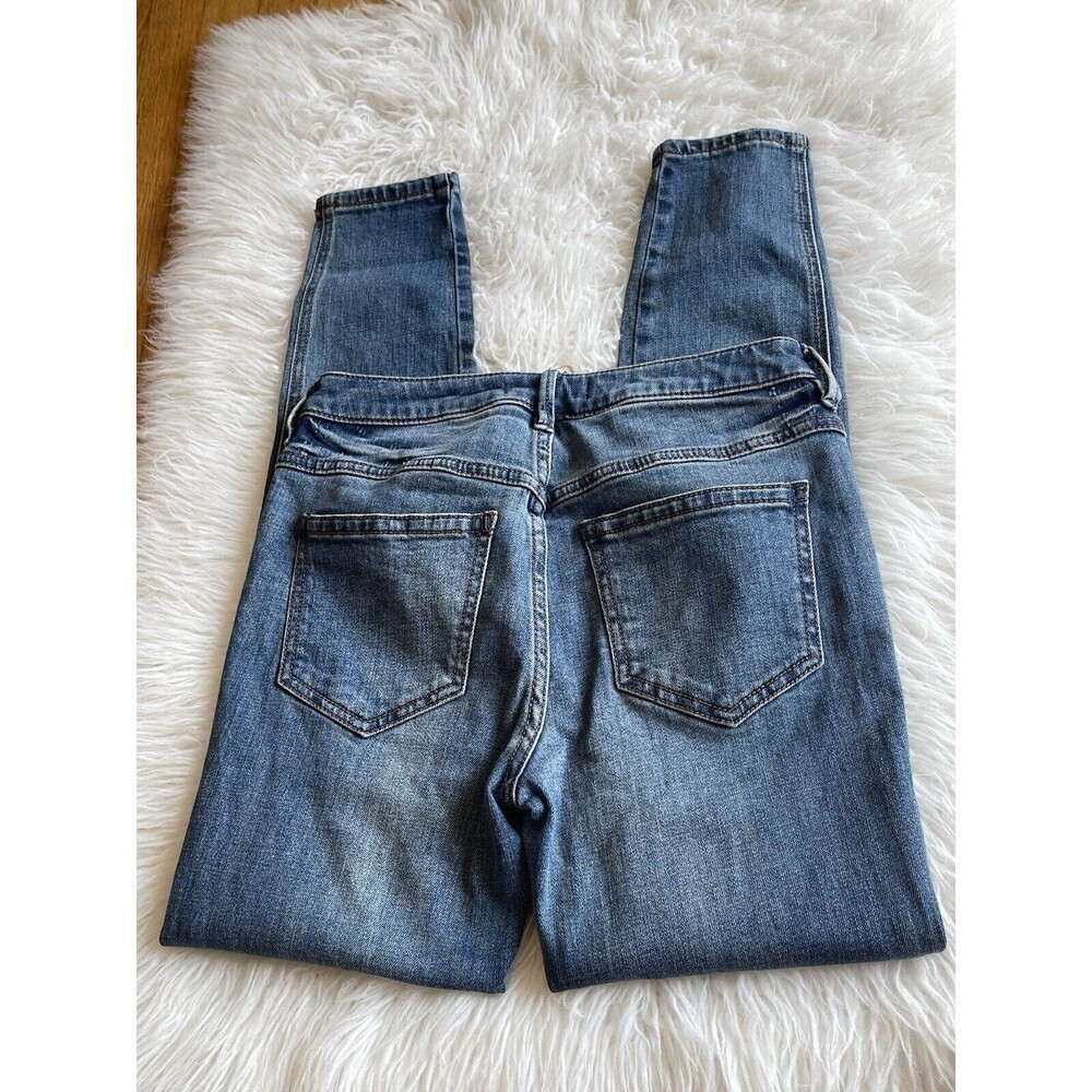 We the Free People Size 26 High Rise Skinny Jeans Button Fly - Picture 4 of 11